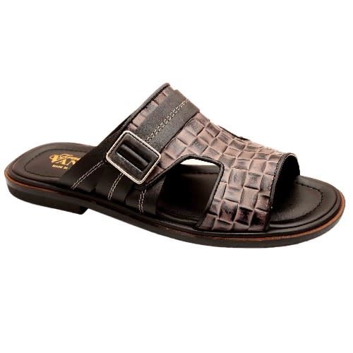 Black And Grey Skin Slippers