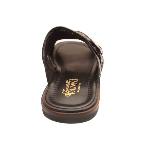 Black And Grey Skin Slippers