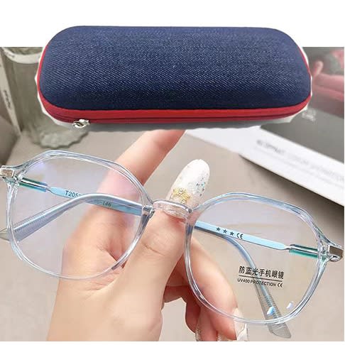 Anti Blue Light Blocking Glasses With Case-blue