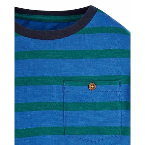 Boy's 2 Pack Stripe T-Shirts - Burgundy&Navy Blue