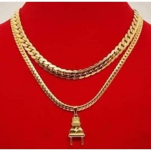 Fashion Jewelry 2 In 1 Plug Chain Set