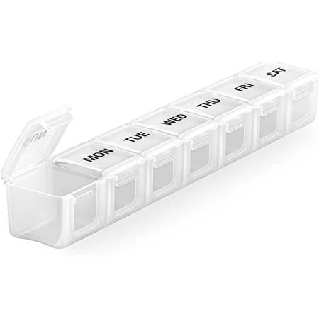 Product / 7 Day Pill Box Tablet Dispenser Organizer Case - White