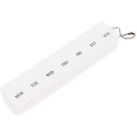 Product / 7 Day Pill Box Tablet Dispenser Organizer Case - White