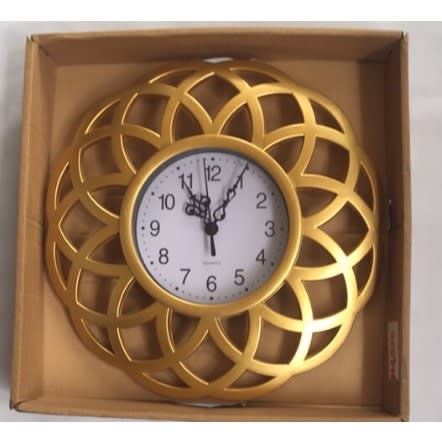 Gold Plated Wall Clock - 10”x10”