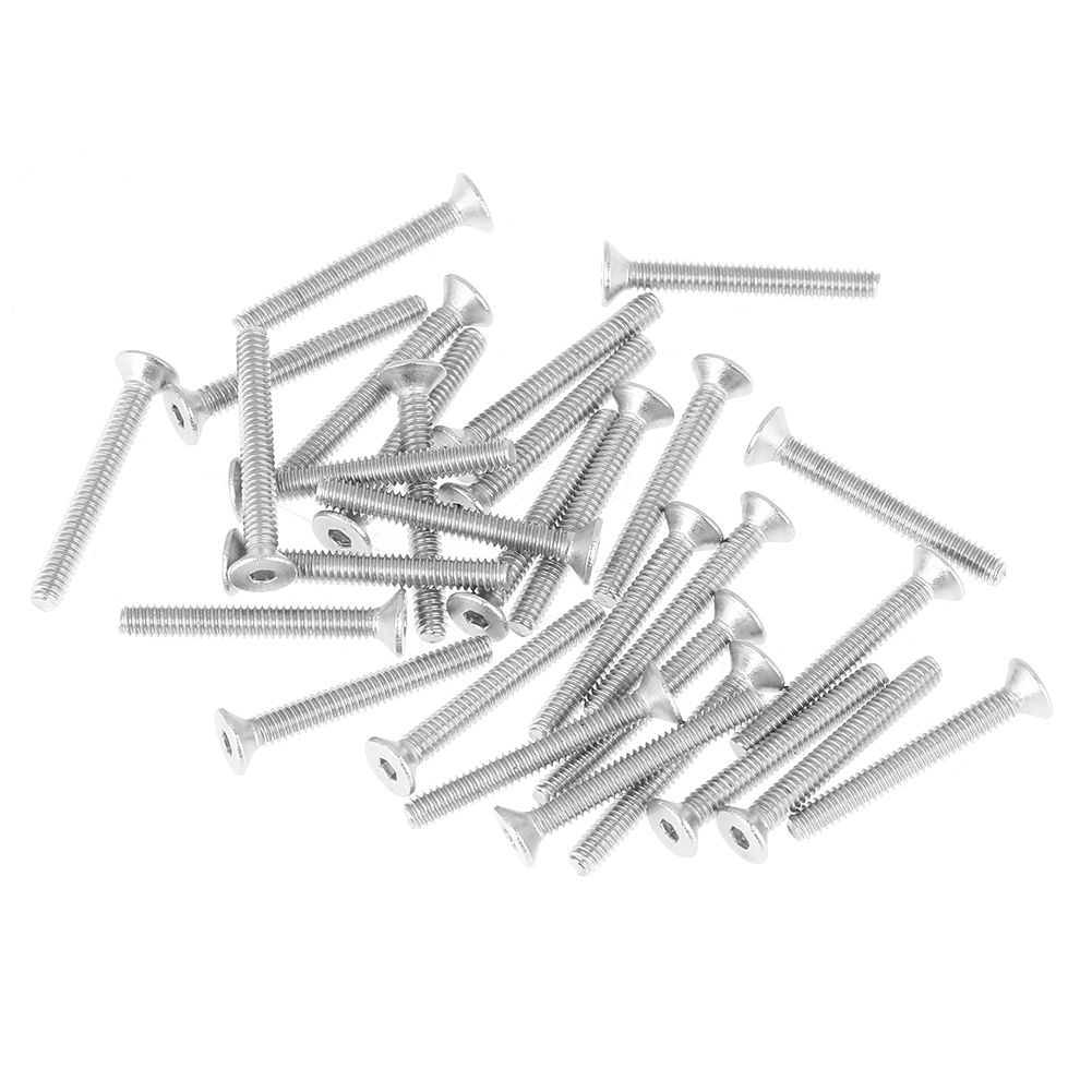 230pcs M2 304 Stainless Steel Flat Head Bolt Screws Nuts