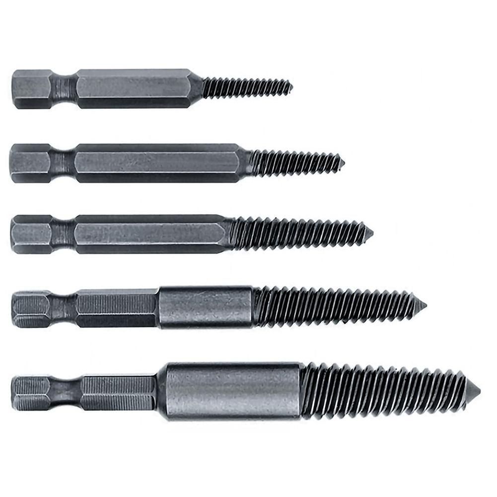 6 PCS Damaged Screw and Broken Bolt Extractor Set with 1/4