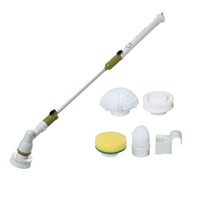 Electric Scrubber, Rechargeable With 4 Brush Heads, Shower Cleaner