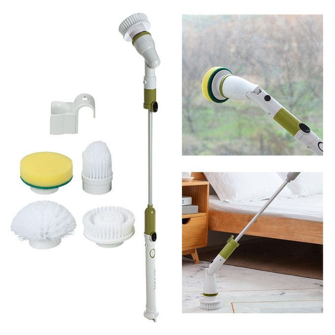 Electric Scrubber, Rechargeable With 4 Brush Heads, Shower Cleaner