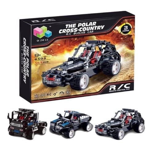 3in1 Cross Country Blocks Car With Remote Control- 561 Pcs