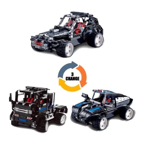 3in1 Cross Country Blocks Car With Remote Control- 561 Pcs