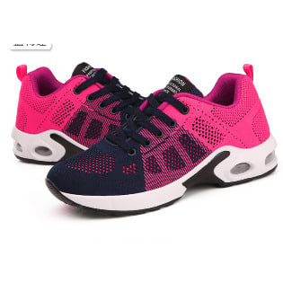 Unisex Sports Sneakers - Black Pink