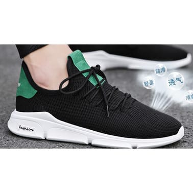 Men And Women Trendy Sports Sneakers - Black Green