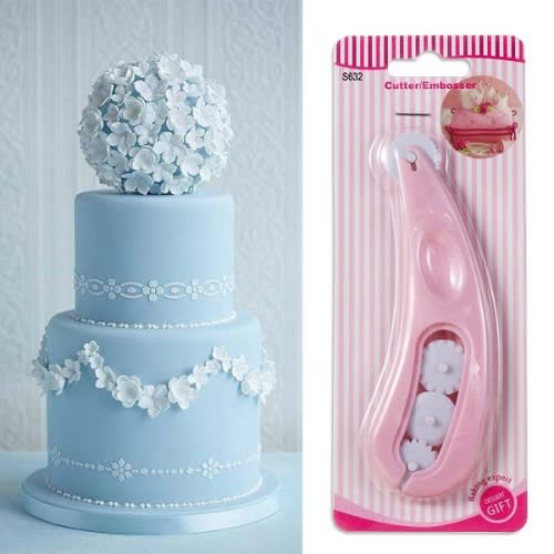 Fondant Cutter/embosser - Pink