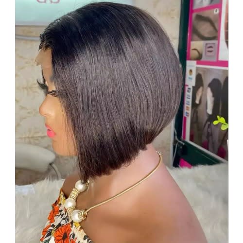 Side Part Double Drawn Bob Wig With Closure