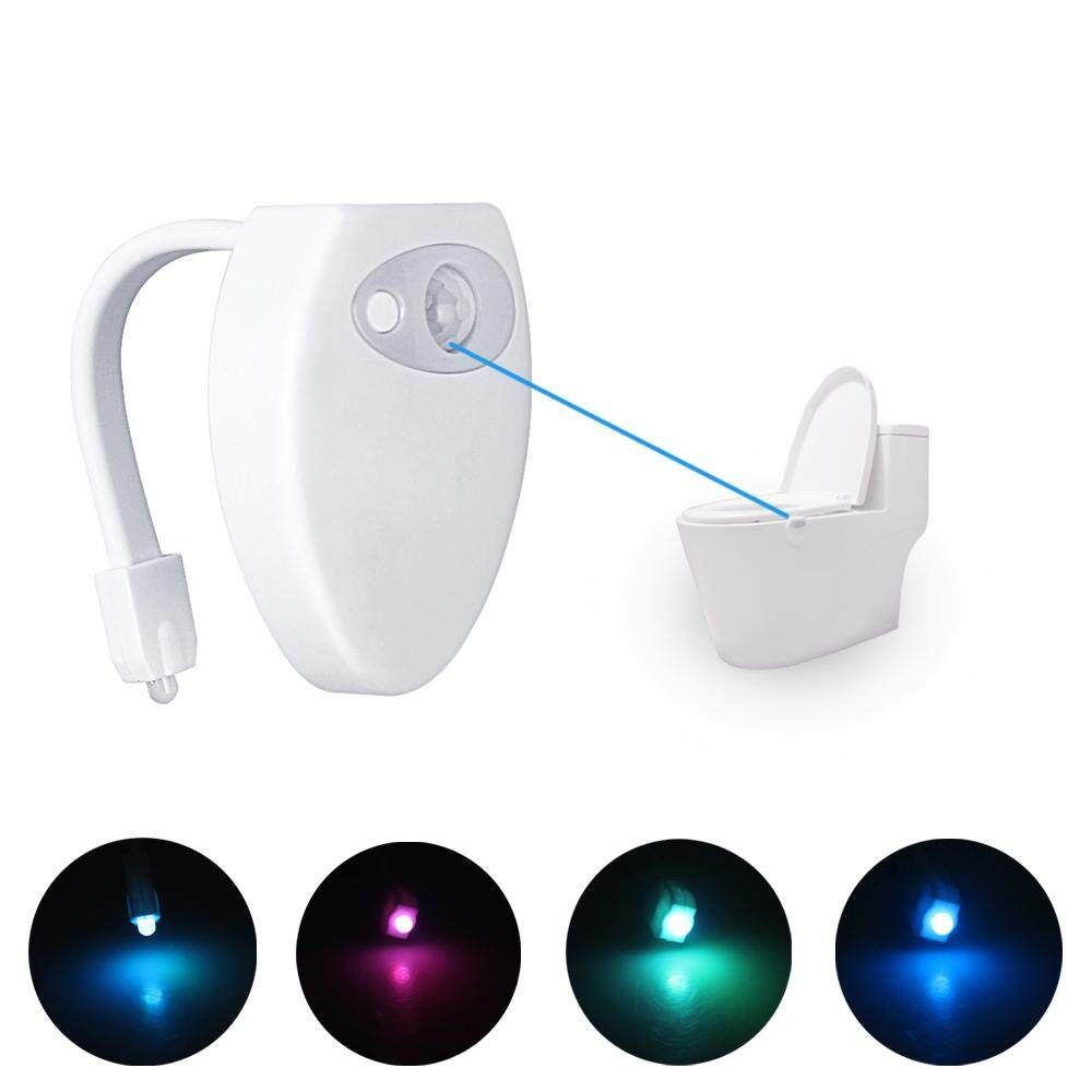 Toliet Bowl Light With Colors Changing PIR Motion Sensor Toilet Seat LED Nightlight USB Rechargeable