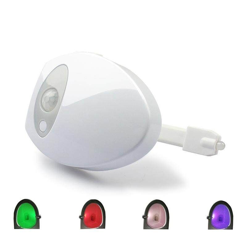 Toliet Bowl Light With Colors Changing PIR Motion Sensor Toilet Seat LED Nightlight USB Rechargeable