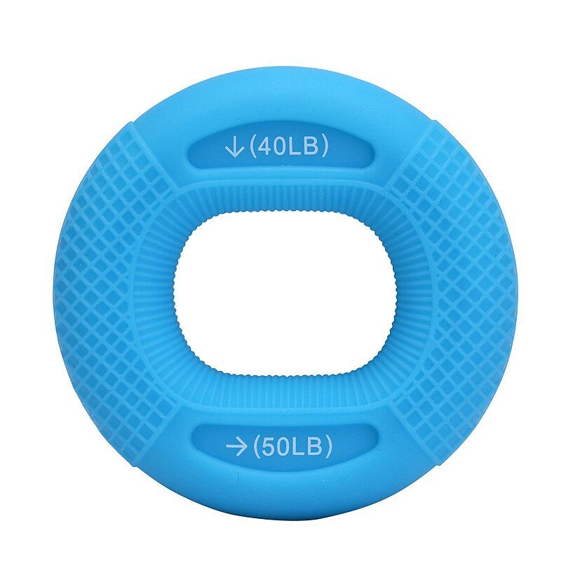 Muscle Training Exercise Gym Silicone Adjustable Handle 20-80 Pounds Grip Ring Finger Forearm Trainer Wrist Expander-Red