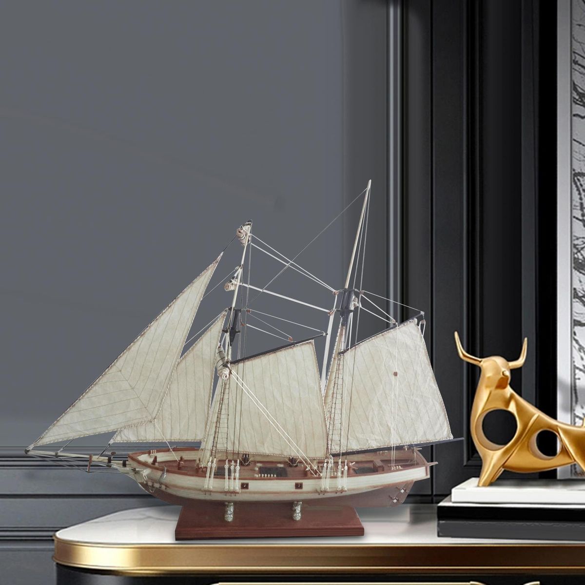 1:70 Scale 3D Puzzle Sailing Boat Model Vessel Ship