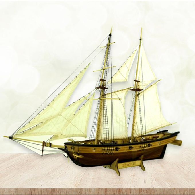 Wooden Sailing Ship Model Decorations Exquisite Solid Crafts Boat For