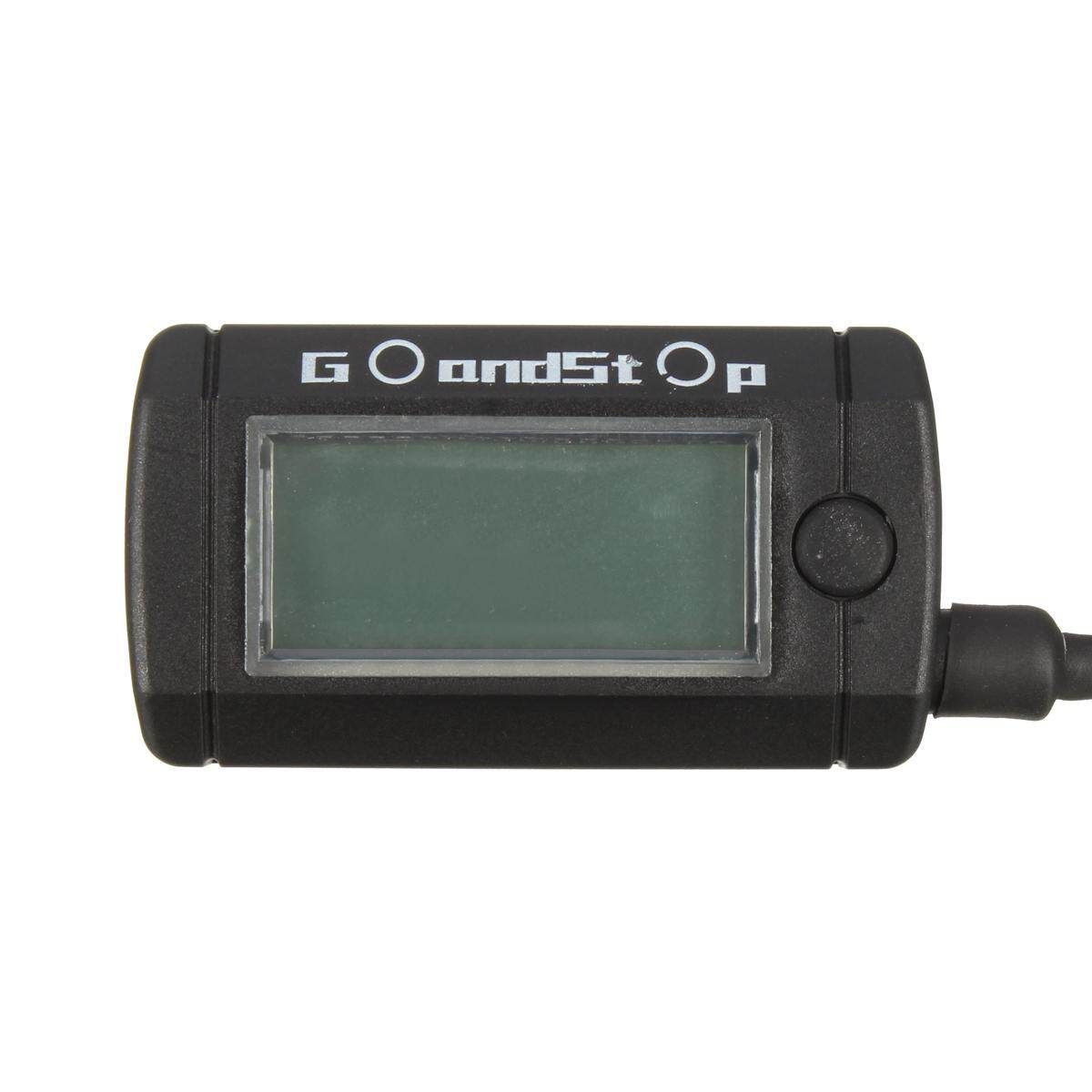 2 PCS Tachometer Hour Meter RPM LCD Digital Display Motorcycle Bike Waterproof