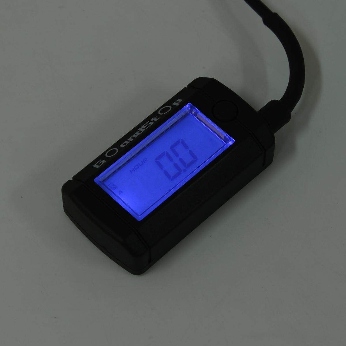 2 PCS Tachometer Hour Meter RPM LCD Digital Display Motorcycle Bike Waterproof