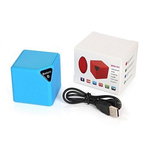 X3 Mini Wireless Bluetooth Speaker With LED Light TF Card Support Handsfree Call Radio FM Built-in Mic Speaker Subwoofer(Black) HT-S