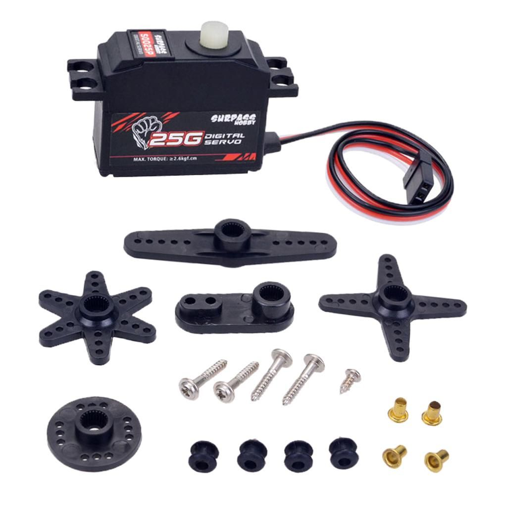 25G High Speed Torque Steering Servo Motor For 1:12 RC Car Boat Ship