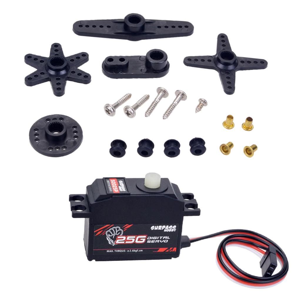 25G High Speed Torque Steering Servo Motor For 1:12 RC Car Boat Ship