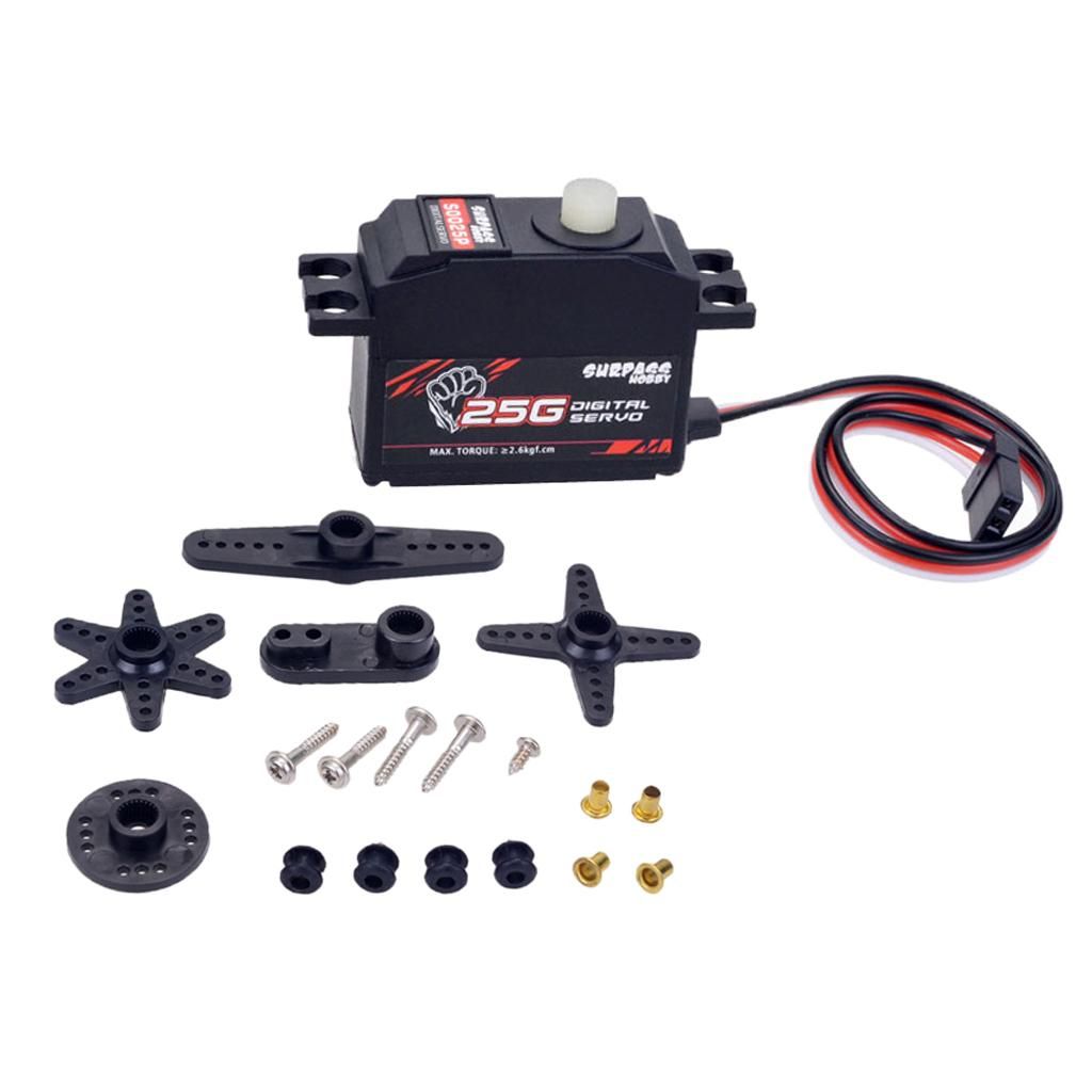25G High Speed Torque Steering Servo Motor For 1:12 RC Car Boat Ship