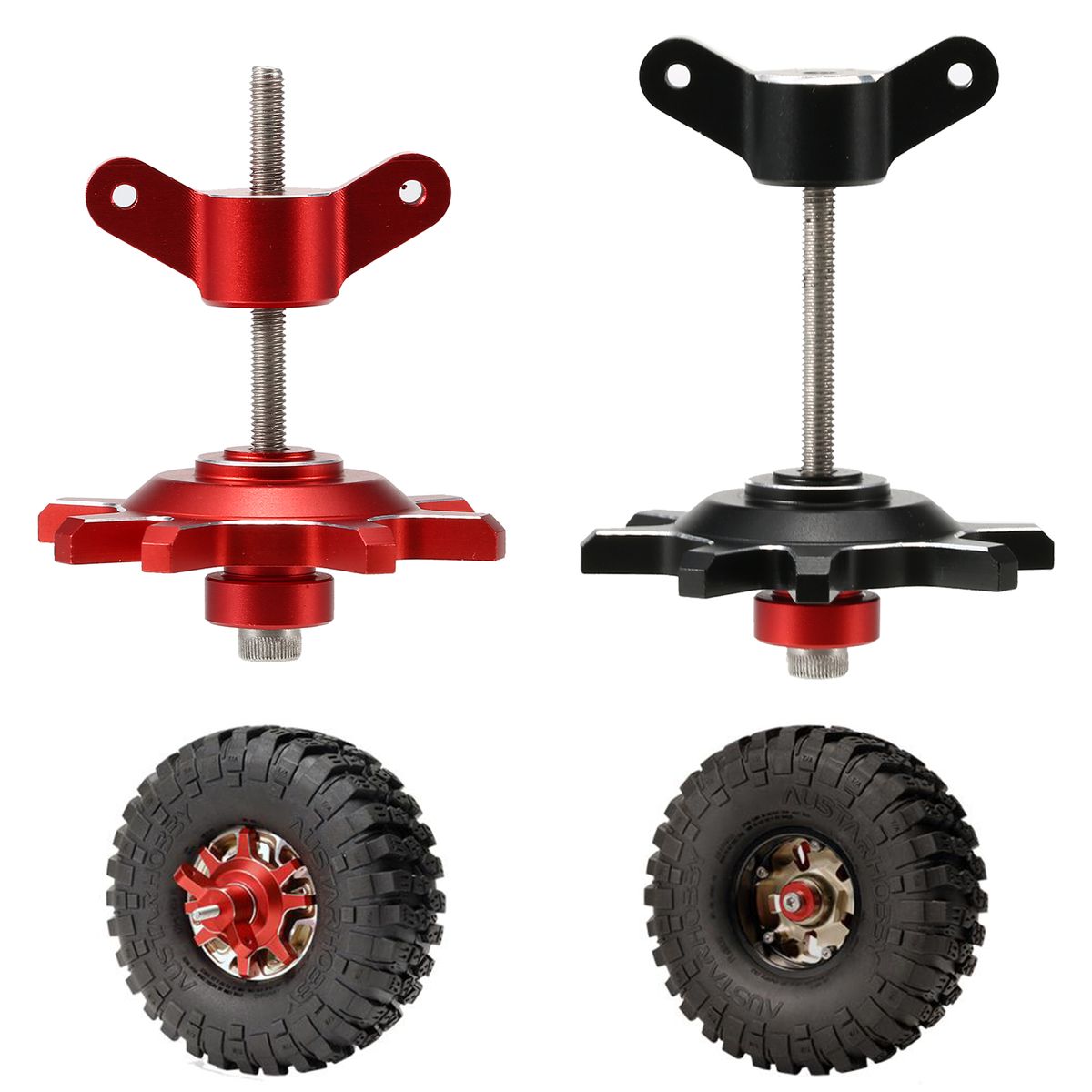 HOBBYFANS 1.9/2.2 Inch Beadlock Wheels Hub Tire Assembly