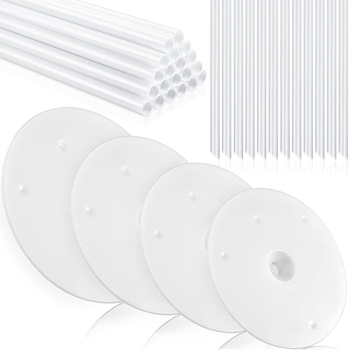 36 Pieces Plastic Cake Dowel Rods Set 20 Pieces White Cake