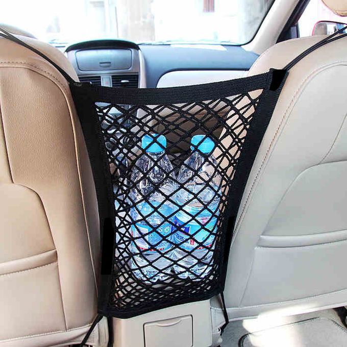 Ar Tidy  Argo Rear Trunk Seat Storage Organizer Po Ket Elasti  Mesh Net Bag-black