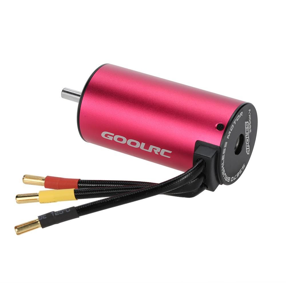 GoolRC S3670 2850KV 4 Poles Brushless Sensorless Motor for 1/8 1/10 RC Car Truck