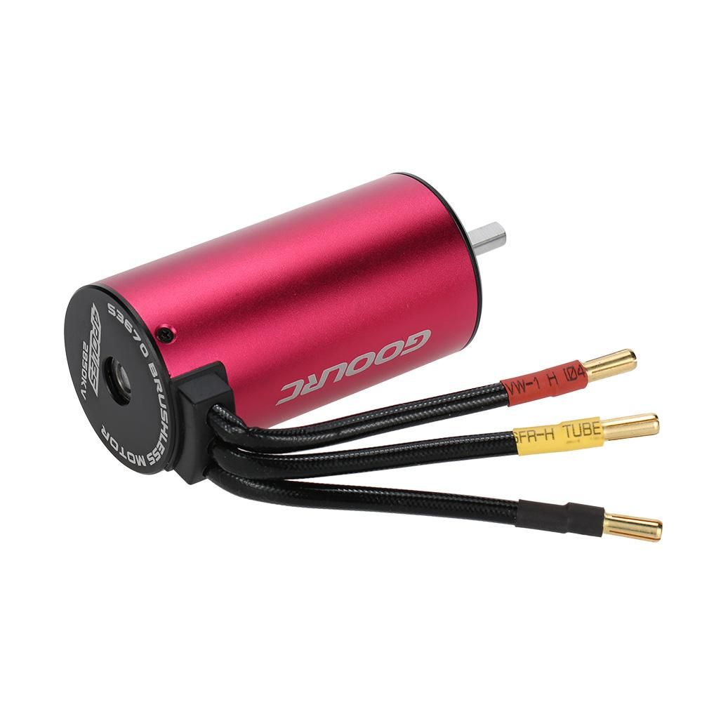 GoolRC S3670 2850KV 4 Poles Brushless Sensorless Motor for 1/8 1/10 RC Car Truck