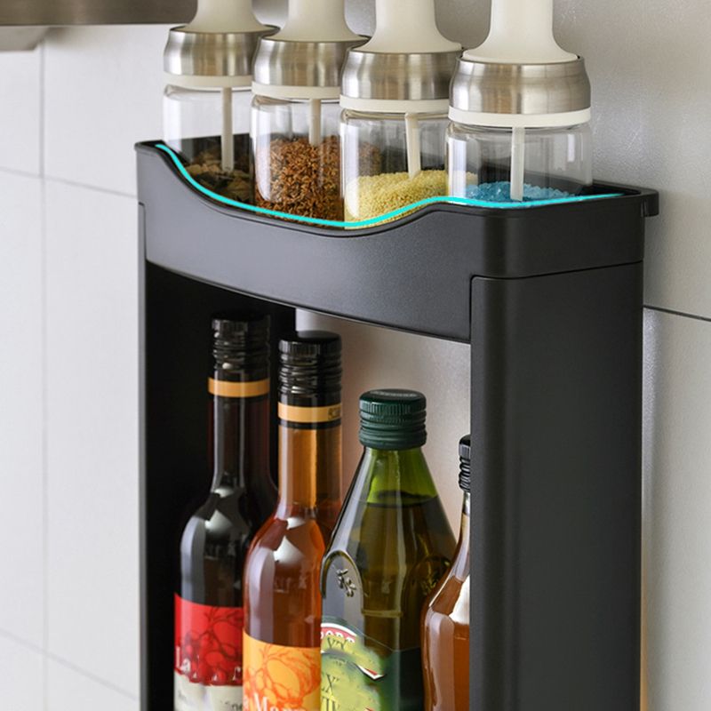 Kitchen Rack Plastic Spice Hang Decoration Shelf Wall
