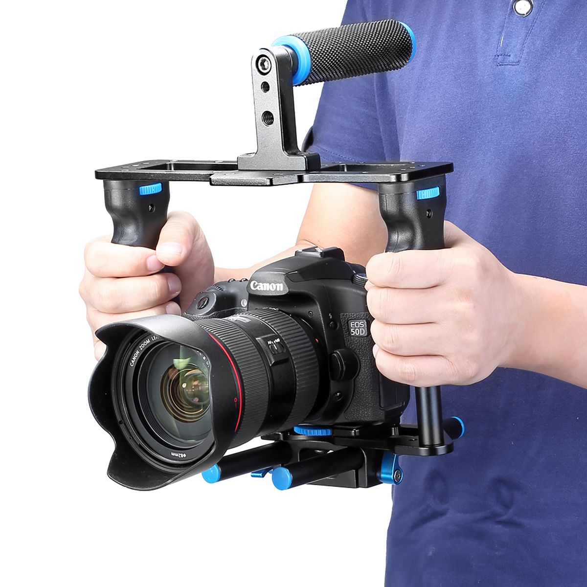 Neewer® Pro(Pro Version Of NeewerProduct)Aluminum Camera Video Cage Kit With (1)Video Cage(1)Top Handle Grip(2)15mm Rod For Canon 5D Mark II/ 5D Mark III/700D 650D 600D 550D 500D 450D;Nikon D7000 D5200 D5100 D5000 D3300 D320