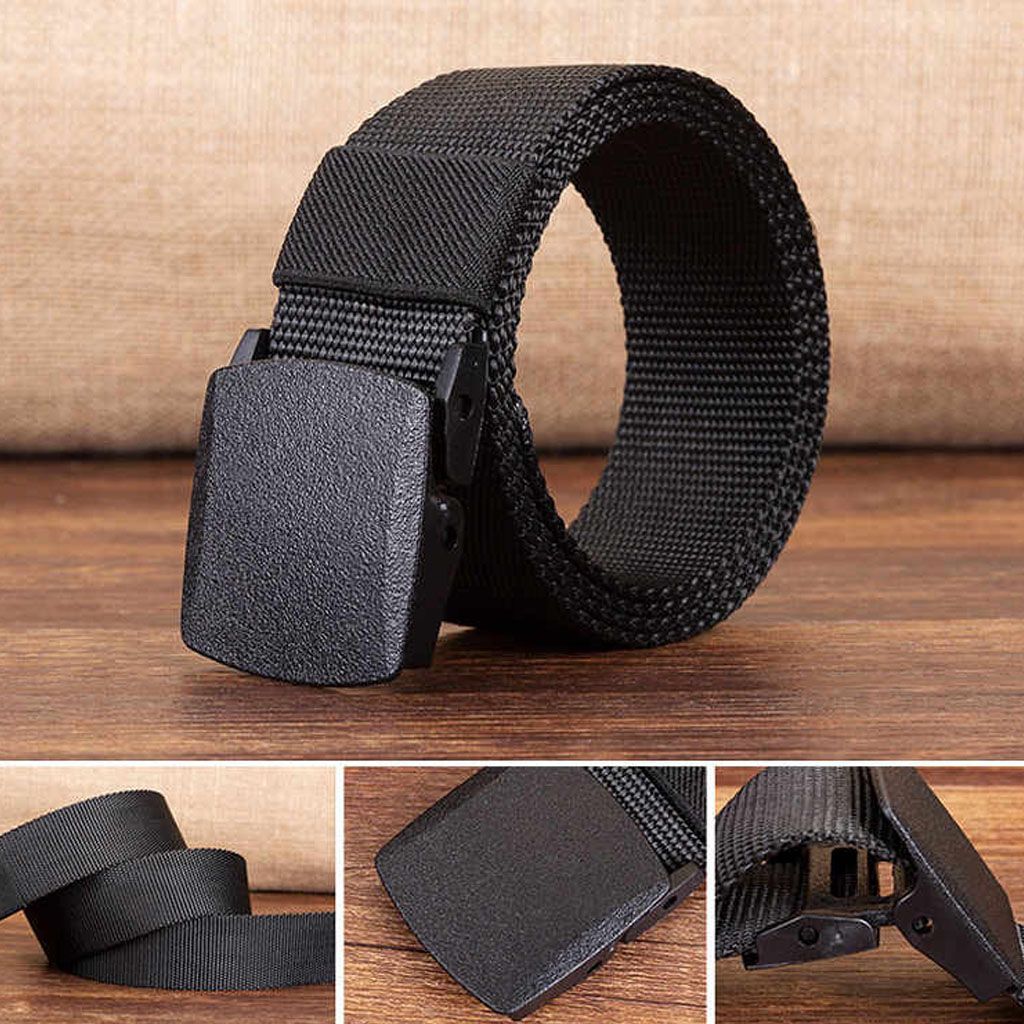 Unisex  Outdoor Waist Belt Trouser Jeans Utility Black