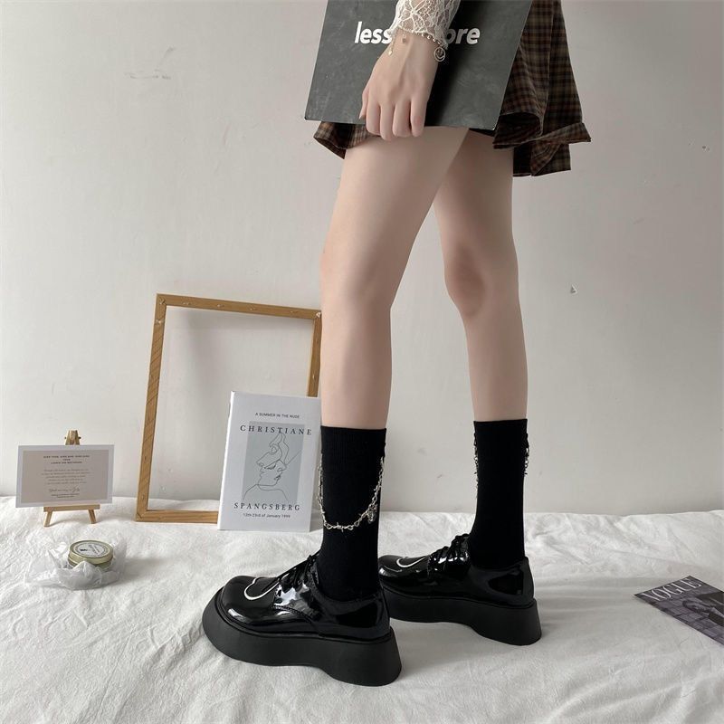 2021 Autumn Platform Shoes School Uniform Shoes Jk Student Shoes Girls Women Lolita Shoes Girl Round Toe Love Mary Jane Boots
