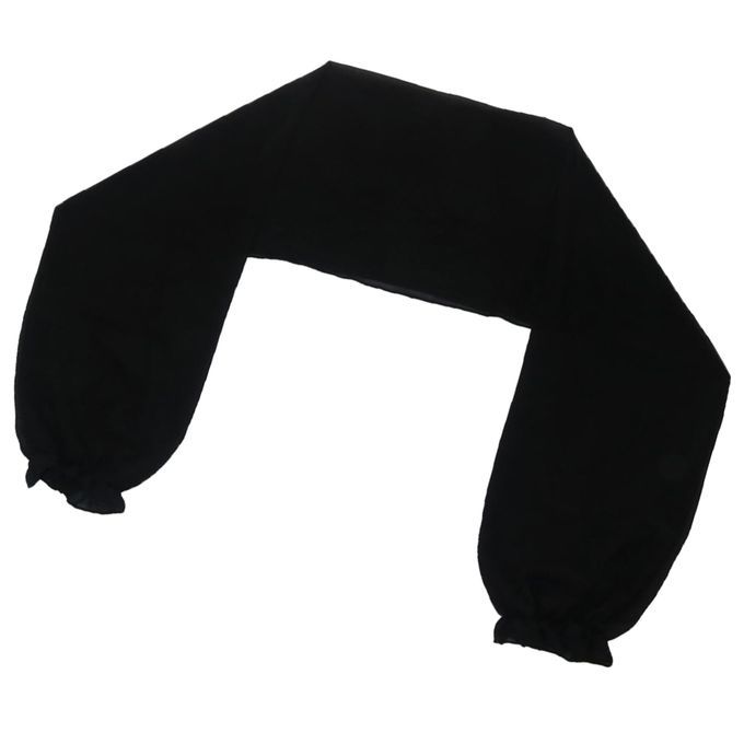 Women Long Sleeve Chiffon Bolero Shrug Black Black
