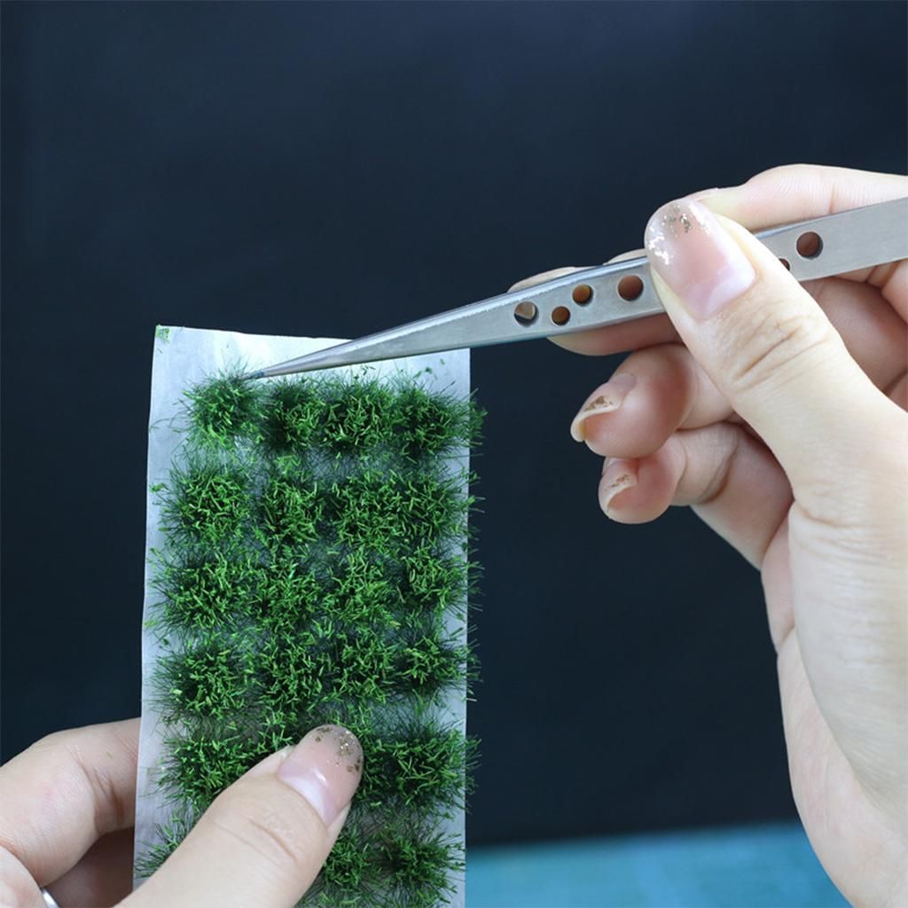 40 PCS Grass Tufts Sheets Self Adhesive Tuft Sheet Model Light Green