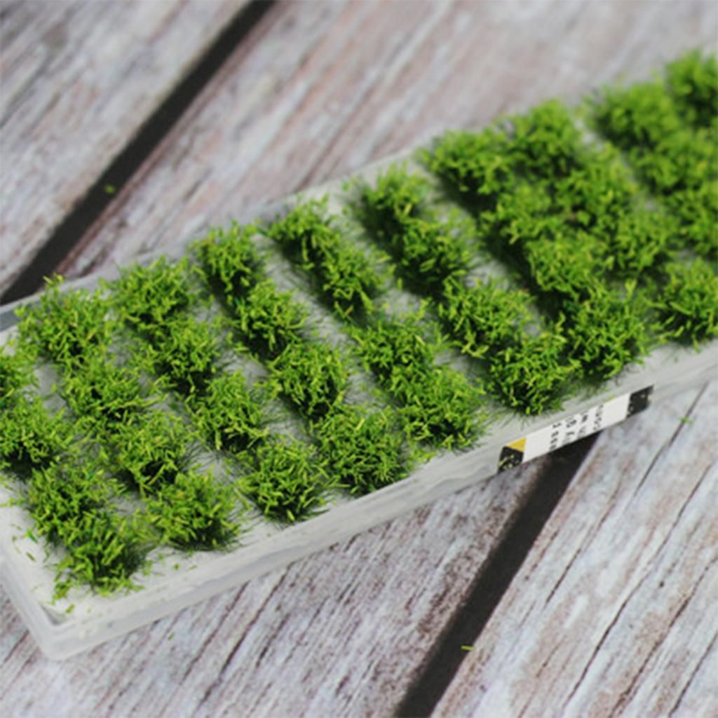 40 PCS Grass Tufts Sheets Self Adhesive Tuft Sheet Model Light Green