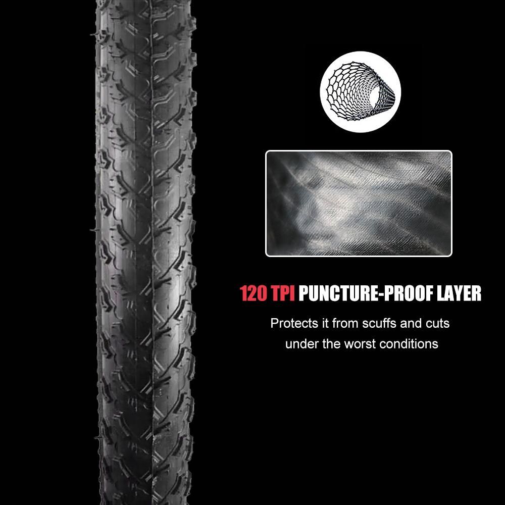 26 x 1.95 Folding Road Bike Tire Puncture Protection Tyre 120 TPI Mountain Bike Tubeless Tire Ultralight Cycling Tyre Vacuum Tire