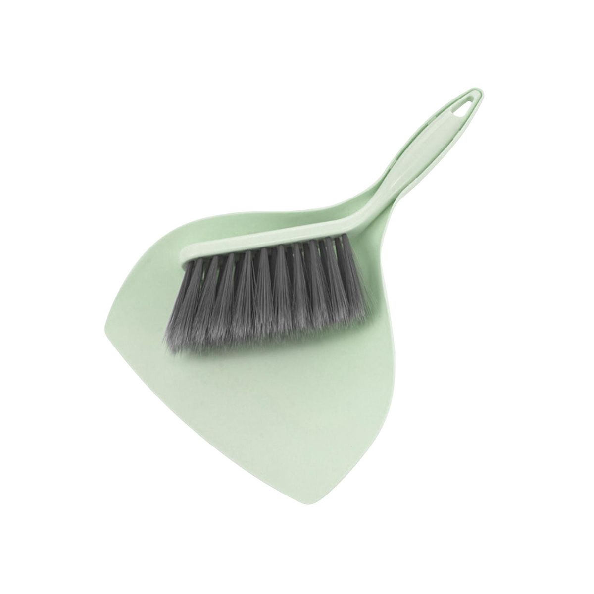 Mini Broom & Dustpan Set Hanging Hole Design Small Green
