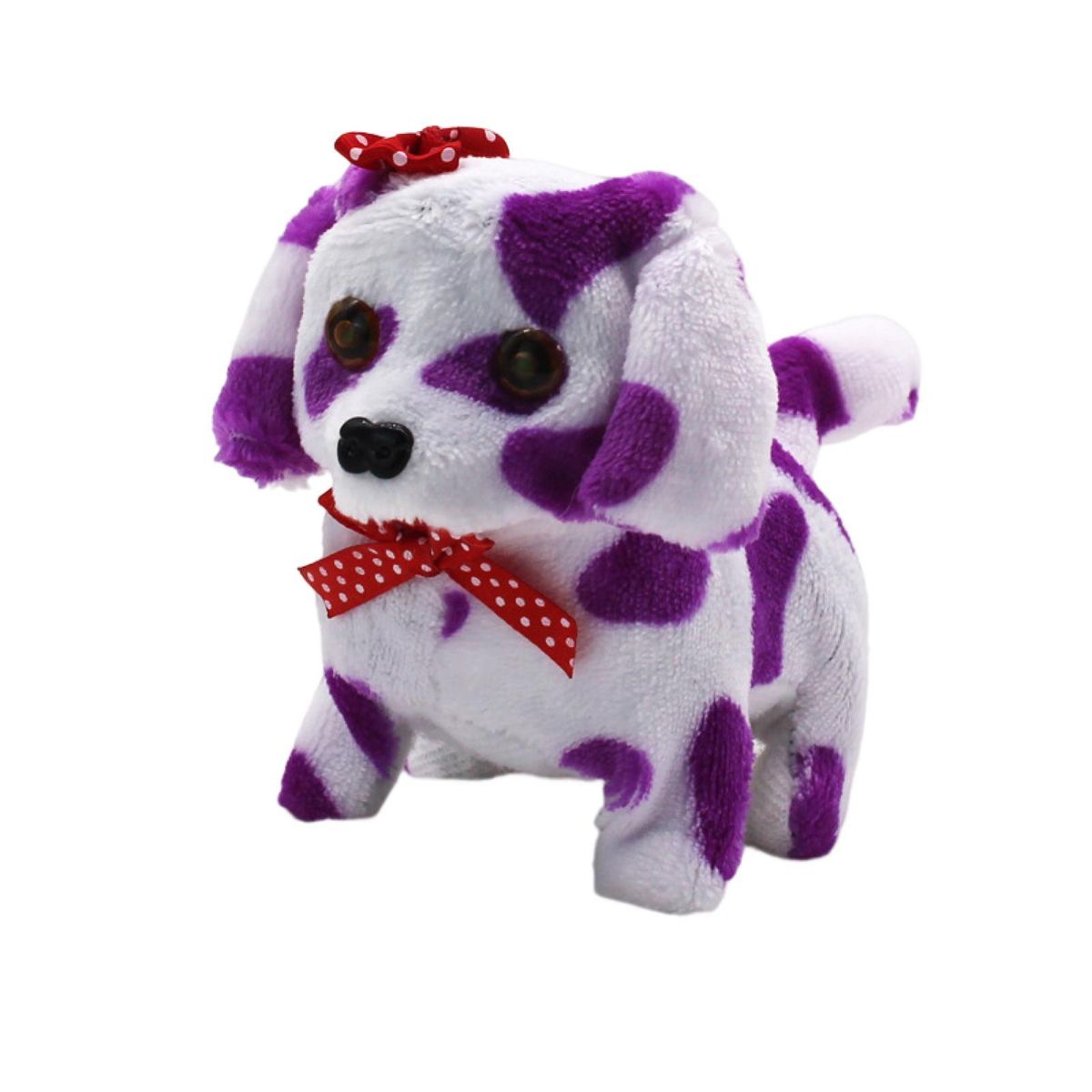 Dog Toy Cartoon Bow Puppy Plush Doll Purple