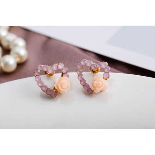 Ladies Elegant Flower Jewelry Set Stud Earrings 9 Pairs Fashion Diamond Pearls
