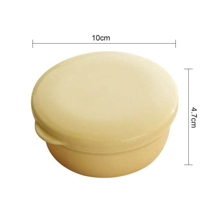 2 PCS Circular Drainage Covered Portable Travel Soap Box