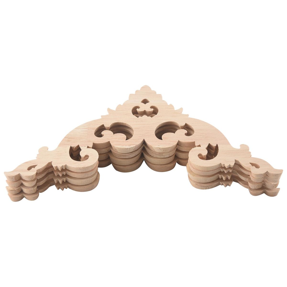 4Pcs/Set Wood Carved Onlay Applique for 15cm