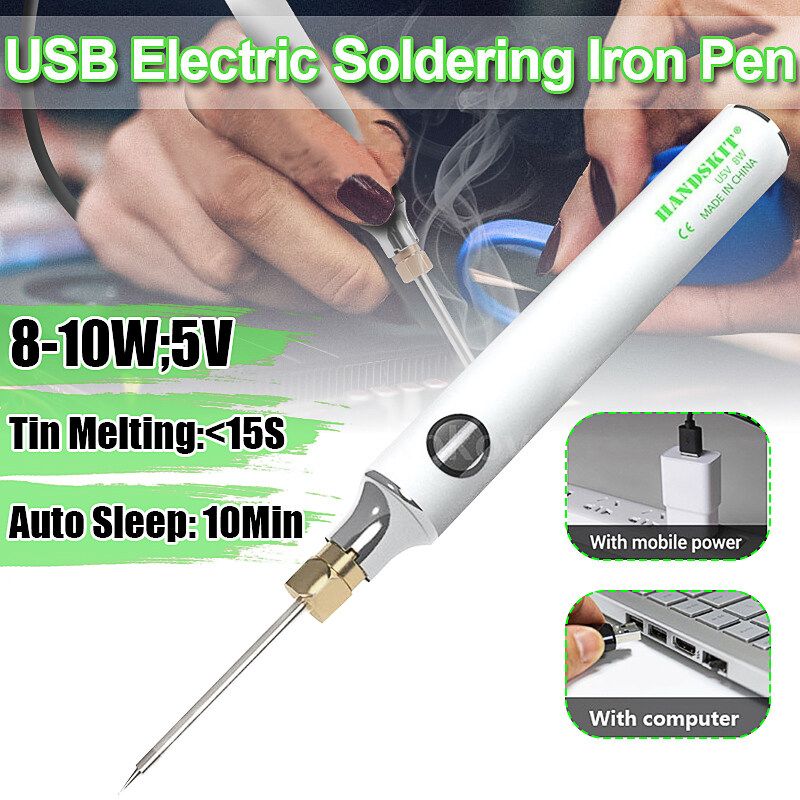 5V 8W USB Powered Electric Solder Iron Pen Fast Hand Welding Tools Kit