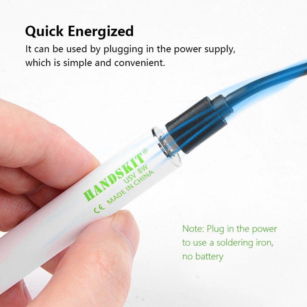5V 8W USB Powered Electric Solder Iron Pen Fast Hand Welding Tools Kit