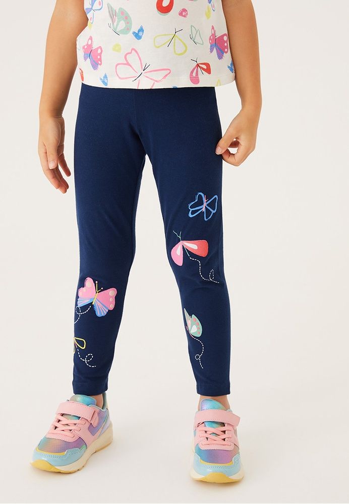 Cotton Rich Butterfly Leggings